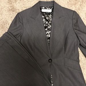 Brown textured Tahari pant suit, size 6P